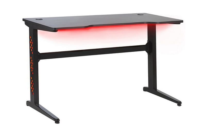 VANDUSER Gamingbord 120 cm med LED-belysning Svart - Svart/Svart - Möbler - Bord