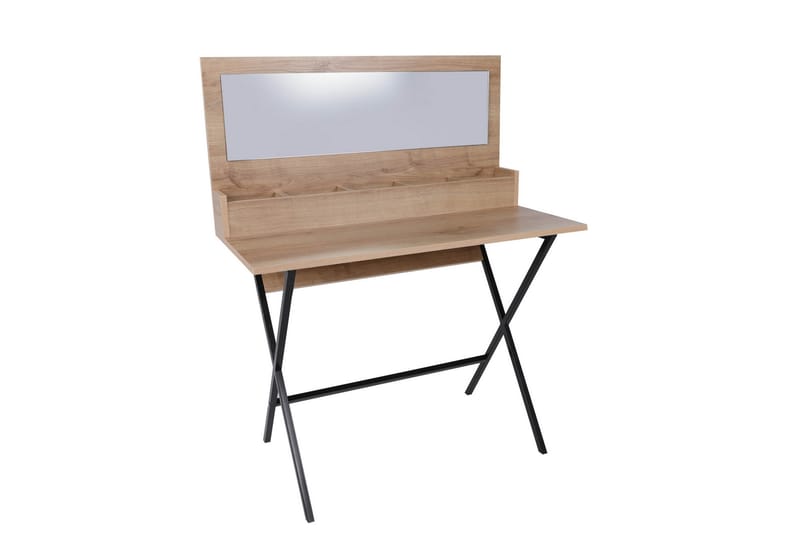 VELDYT Sminkbord 100 cm Natur/Svart - Bord - Sminkbord