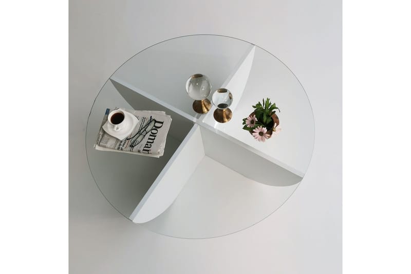 Vellavie Soffbord 90x30x90 cm Runt - Vit - Möbler - Bord