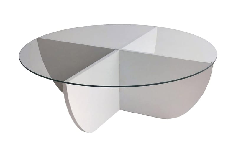 Vellavie Soffbord 90x30x90 cm Runt, Vit