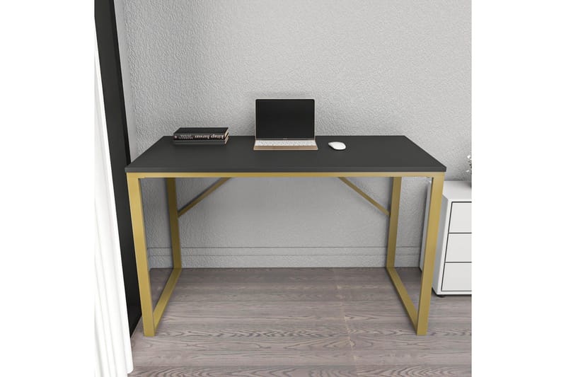 Vinresk Skrivbord 60x74x120 cm - Guld/Antracit - Möbler - Bord