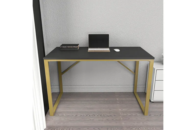 Vinresk Skrivbord 60x74x120 cm - Guld/Antracit - Möbler - Bord
