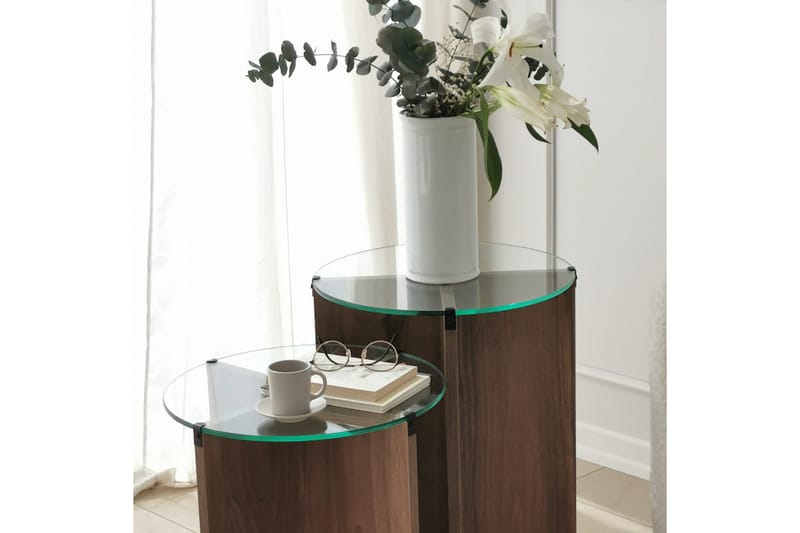 Vintalle Satsbord 60x40x60 cm Runt - Brun - Möbler - Bord