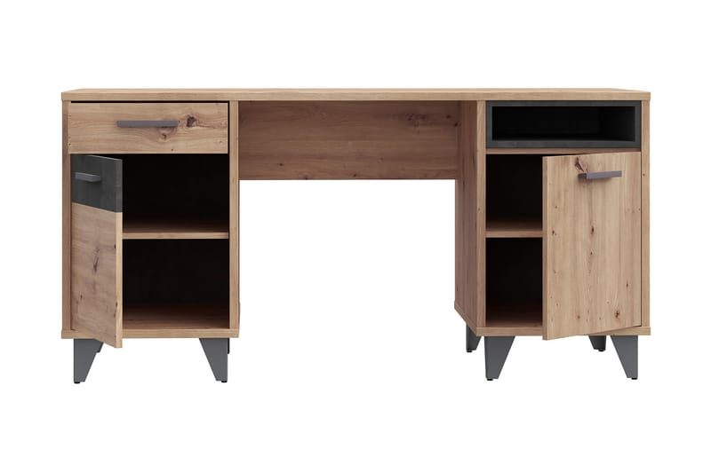VISANIS Skrivbord 150 cm Brun/Grå - Möbler - Bord