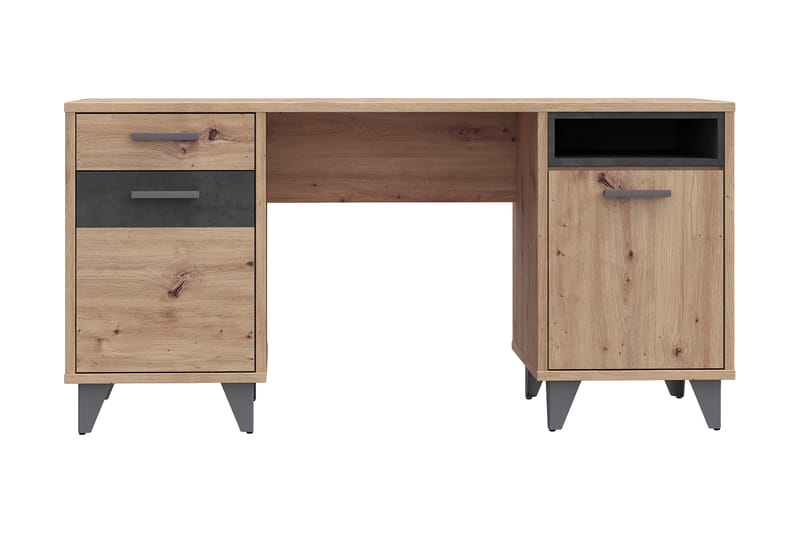 VISANIS Skrivbord 150 cm Brun/Grå - Möbler - Bord