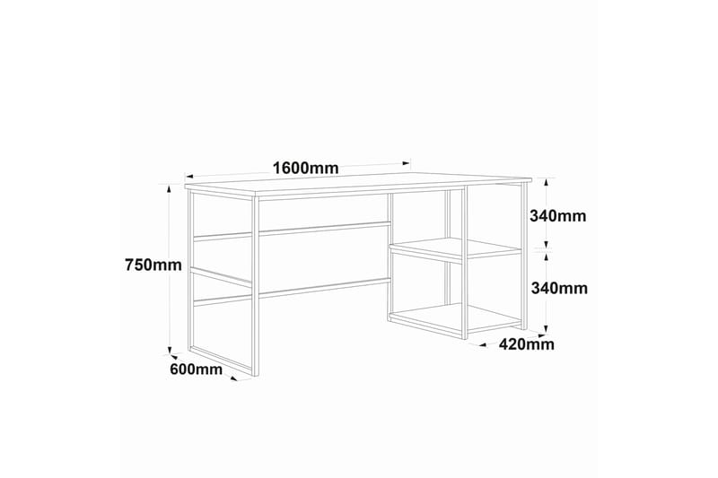 VOGUE Skrivbord 160x75x160 cm Grön - Möbler - Bord