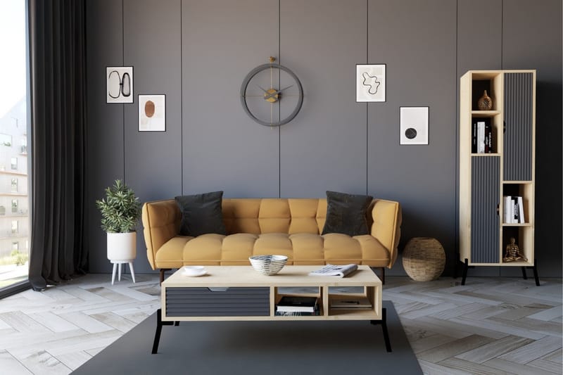 WARTA Soffbord 100x28,2x100 cm Blå - Möbler - Bord