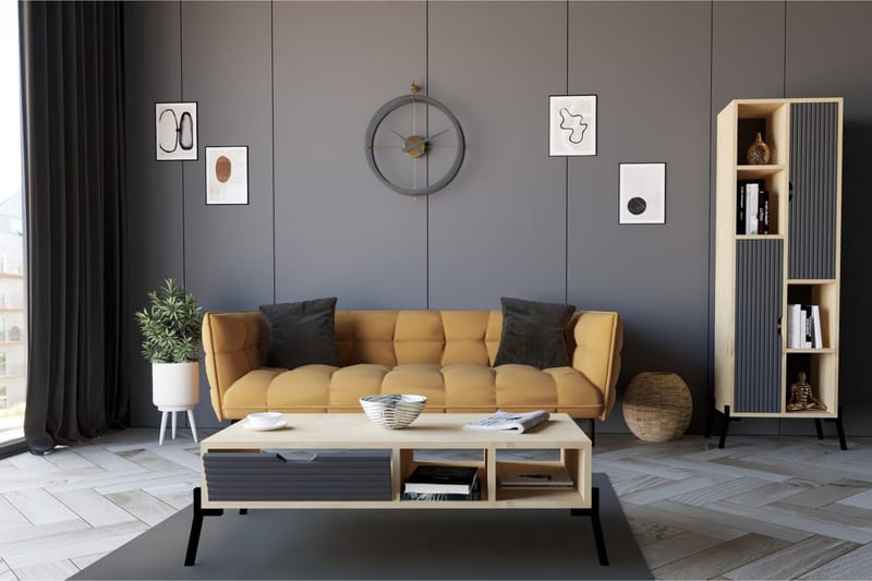 WARTA Soffbord 100x28,2x100 cm Blå - Möbler - Bord