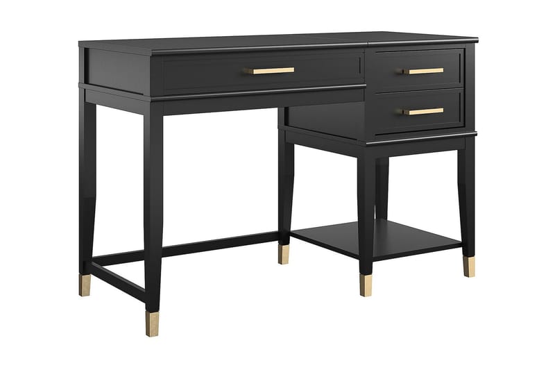 Westerleigh Skrivbord 116 cm Höj- och sänkbar 3 Lådor Svart - CosmoLiving - Möbler - Bord