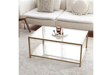 Wickaren Soffbord 90 cm - Guld/Glas - Möbler - Bord