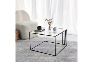 Wijkan Soffbord 55 cm - Glas/Svart - Möbler - Bord