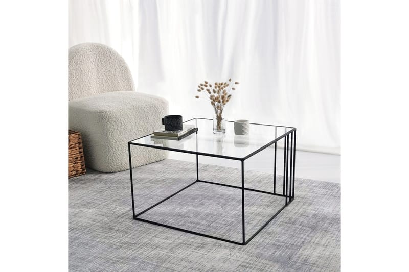 Wijkan Soffbord 55 cm - Glas/Svart - Möbler - Bord