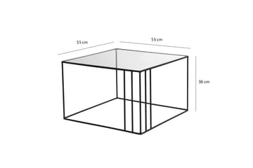 Wijkan Soffbord 55 cm - Glas/Svart - Möbler - Bord
