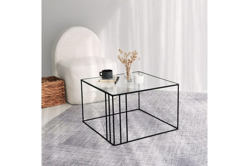 Wijkan Soffbord 55 cm - Glas/Svart - Möbler - Bord