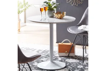 Wilhem Litet Runt Matbord 80 cm i Målad MDF - Vit - Möbler - Bord