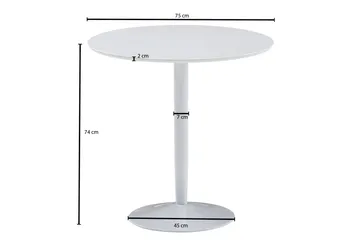 Wilhem Litet Runt Matbord 80 cm i Målad MDF - Vit - Möbler - Bord