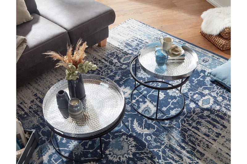 Wilhem Satsbord 46 cm Rund - Silver - Möbler - Bord