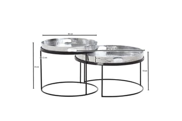 Wilhem Satsbord 46 cm Rund - Silver - Möbler - Bord