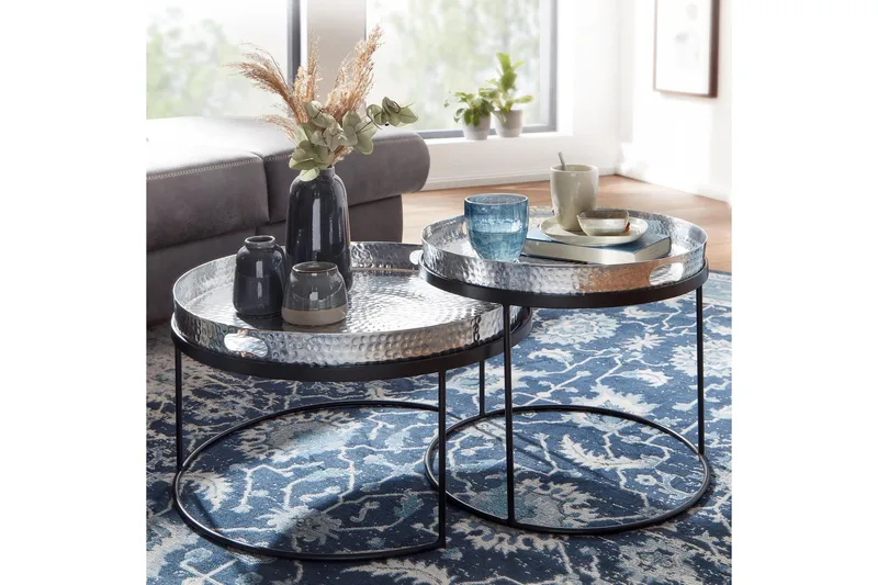 Wilhem Satsbord 46 cm Rund - Silver - Möbler - Bord