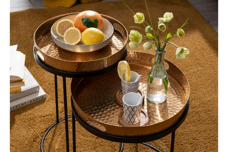 Wilhem Sidobord 33 cm Rund - Guld - Möbler - Bord