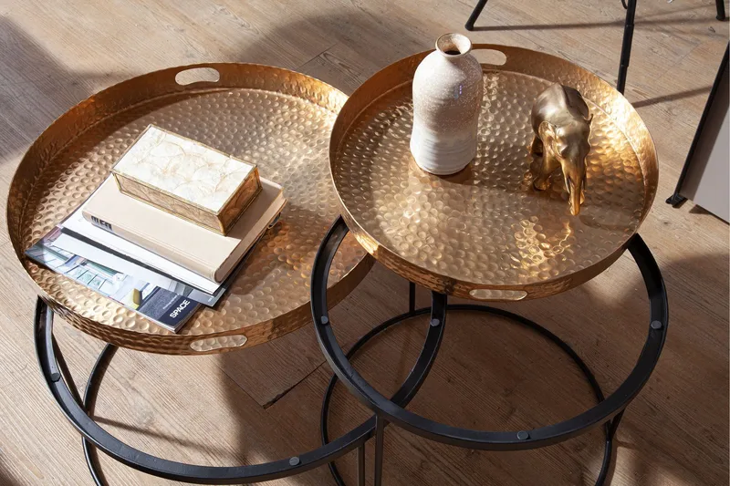 Wilhem Sidobord 33 cm Rund - Guld - Möbler - Bord