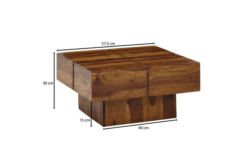 Wilhem Soffbord 58 cm Fyrkantig - Natur - Möbler - Bord