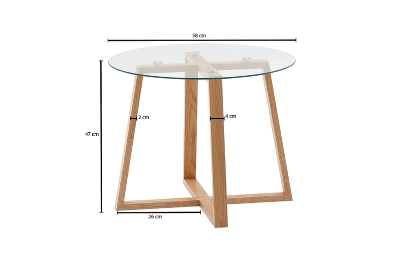 Wilhem Soffbord 58 cm Rund - Natur - Möbler - Bord