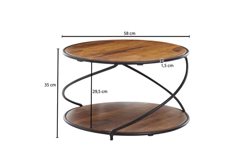 Wilhem Soffbord 58 cm Rund - Natur - Möbler - Bord