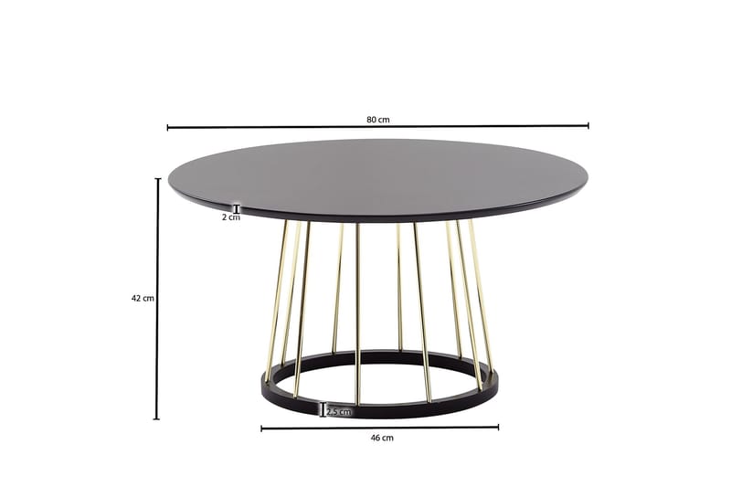 Wilhem Soffbord 80 cm Rektangulär - Svart - Möbler - Bord
