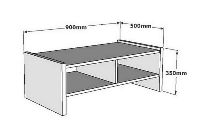 WOKINGHAM Soffbord 90x35x90 cm Brun - Soffbord - Bord