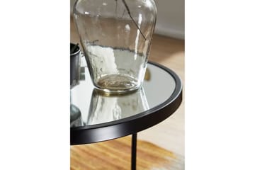 Wrighton Satsbord 50 cm Runt Soffbord Stapelbart i Metall och Glas - Spegelsilver - Möbler - Bord
