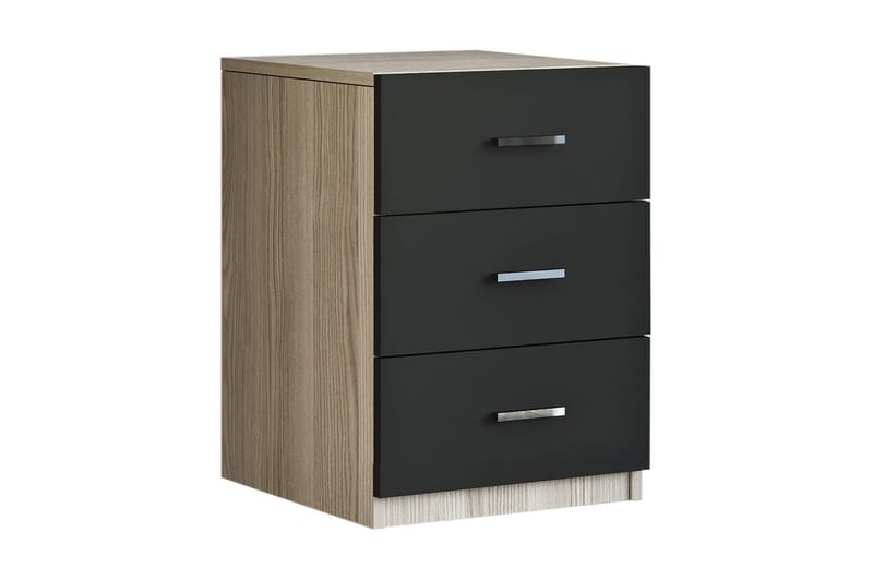 WYLLAM Sängbord 45 cm Natur/Svart - Möbler - Bord