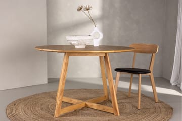 Yakidon Utdragbart Runt Matbord 120 cm med Trä- och Ekutseende - Brun - Möbler - Bord