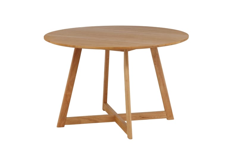 Yakidon Utdragbart Runt Matbord 120 cm med Trä- och Ekutseende - Brun - Möbler - Bord