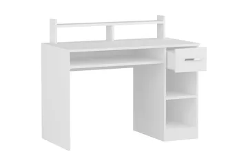 Yemisen Skrivbord 120 cm med Förvaring Låda + Hyllor - Vit - Möbler - Bord