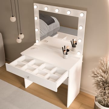Yoren Sminkbord 80x147x42,5 cm - Vit - Möbler - Bord