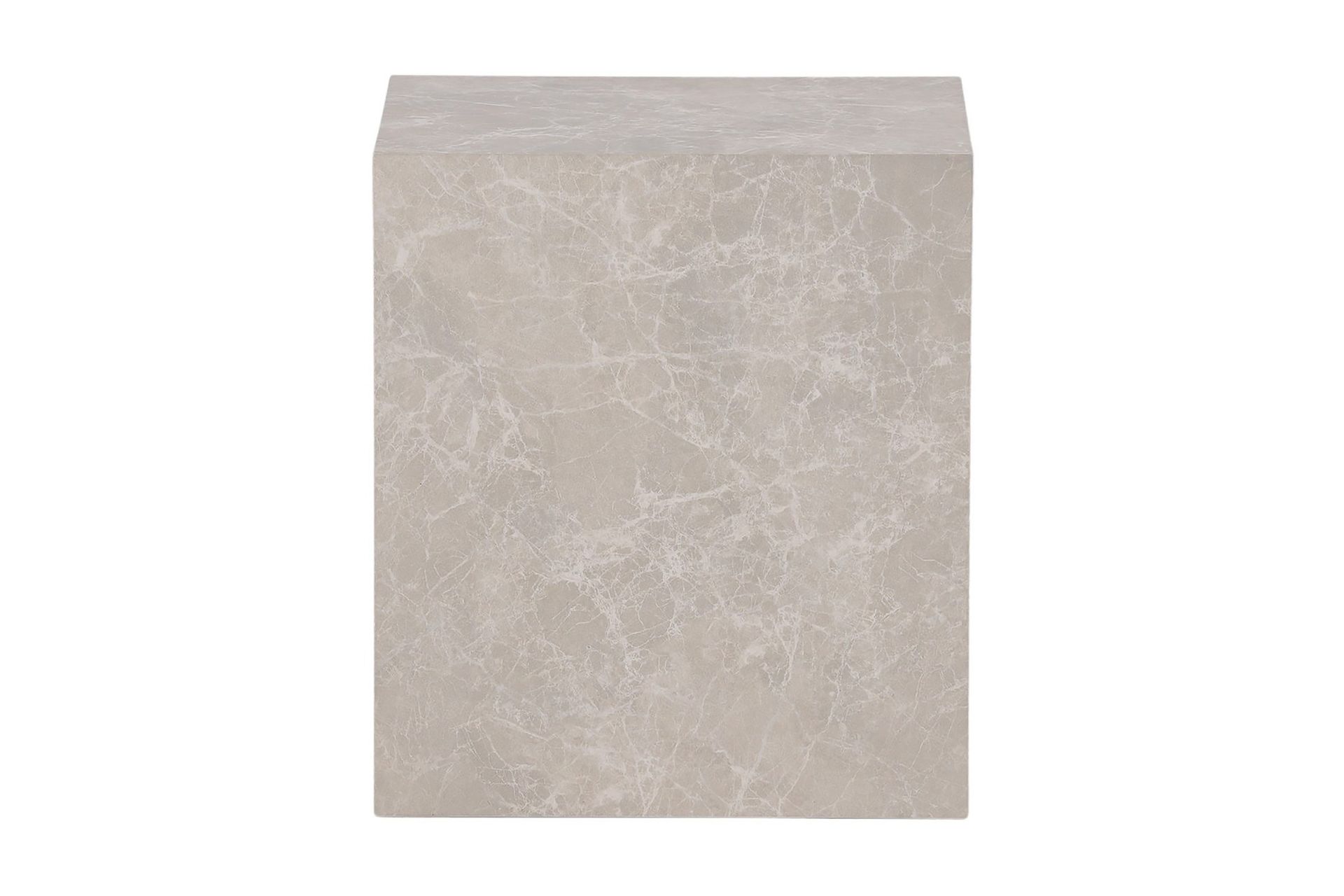York High Travertin Sidobord 40x40x45 cm - Beige
