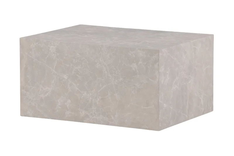 York Travertin Soffbord 80x60x40 cm - Beige / Betong - Möbler - Bord