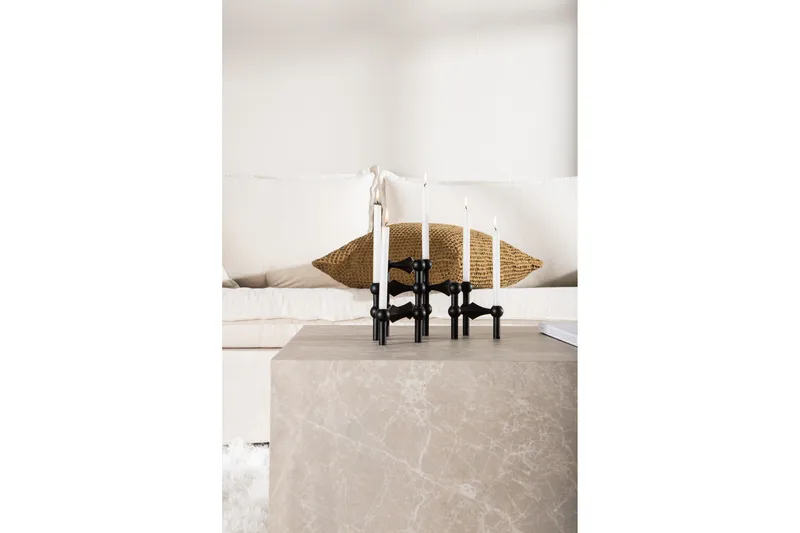 York Travertin Soffbord 80x60x40 cm - Beige / Betong - Möbler - Bord