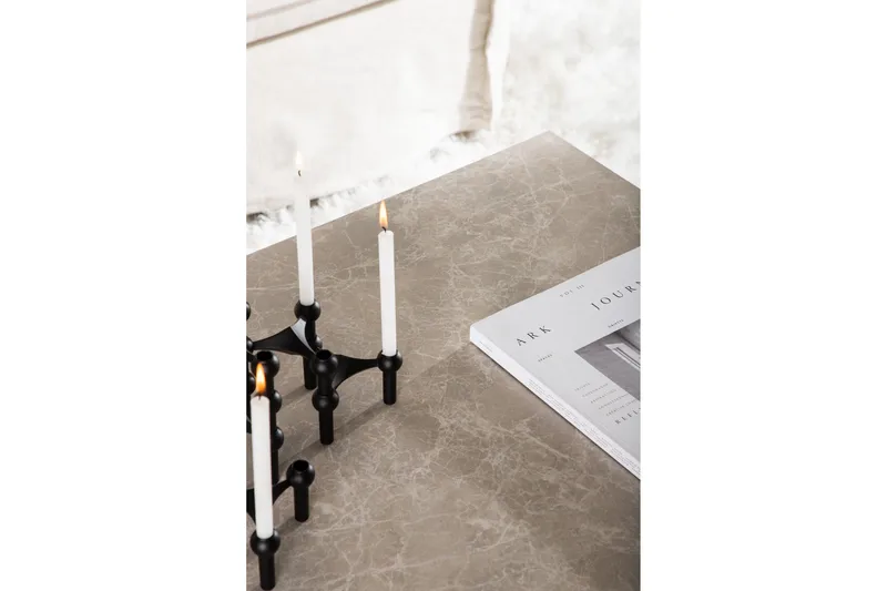 York Travertin Soffbord 80x60x40 cm - Beige / Betong - Möbler - Bord