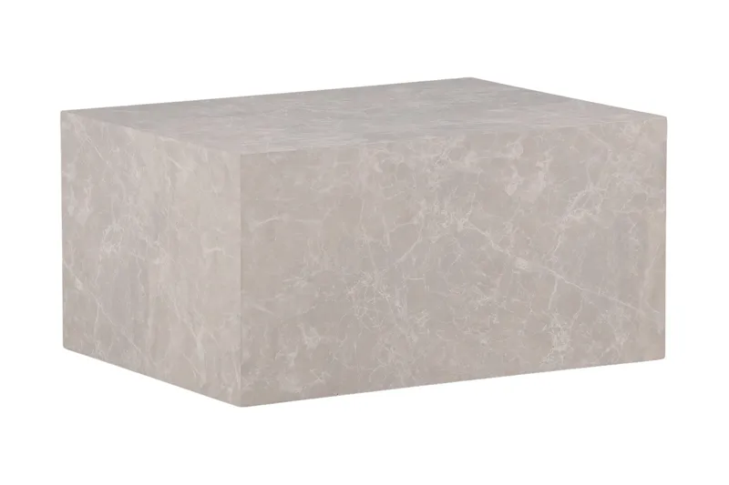 York Travertin Soffbord 80x60x40 cm - Beige / Betong - Möbler - Bord