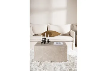 York Travertin Soffbord 80x60x40 cm - Beige / Betong - Möbler - Bord