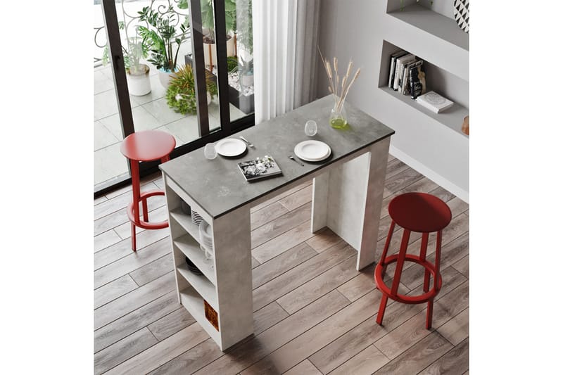 Zambasa Barbord 120 cm - Grå/Natur - Möbler - Bord