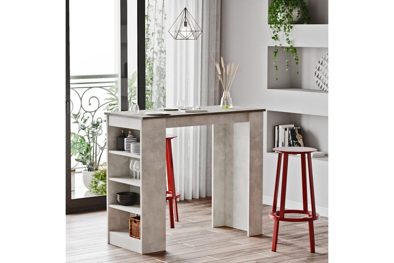 Zambasa Barbord 120 cm - Grå/Natur - Möbler - Bord