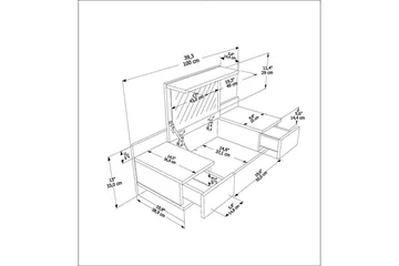 Zenn Sminkbord 100 cm - Vit - Möbler - Bord
