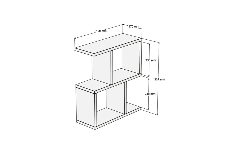 Zetti Sidobord 45x51,4x45 cm - Blå - Möbler - Bord