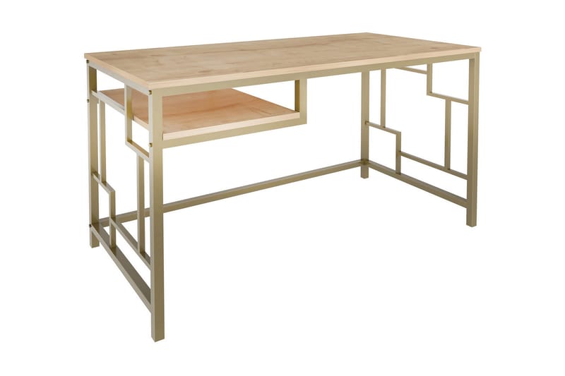 ZROIGATE Skrivbord 60x74,8x120 cm Guld/Brun - Möbler - Bord