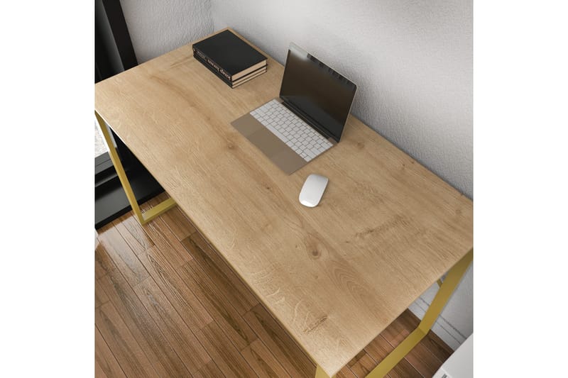 ZROIGATE Skrivbord 60x74x120 cm Guld/Brun - Möbler - Bord