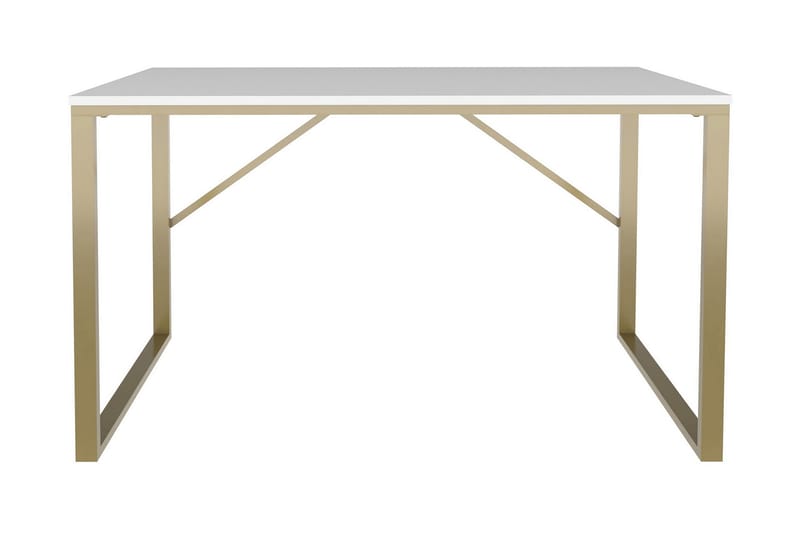 ZROIGATE Skrivbord 60x74x120 cm Guld/Vit - Möbler - Bord