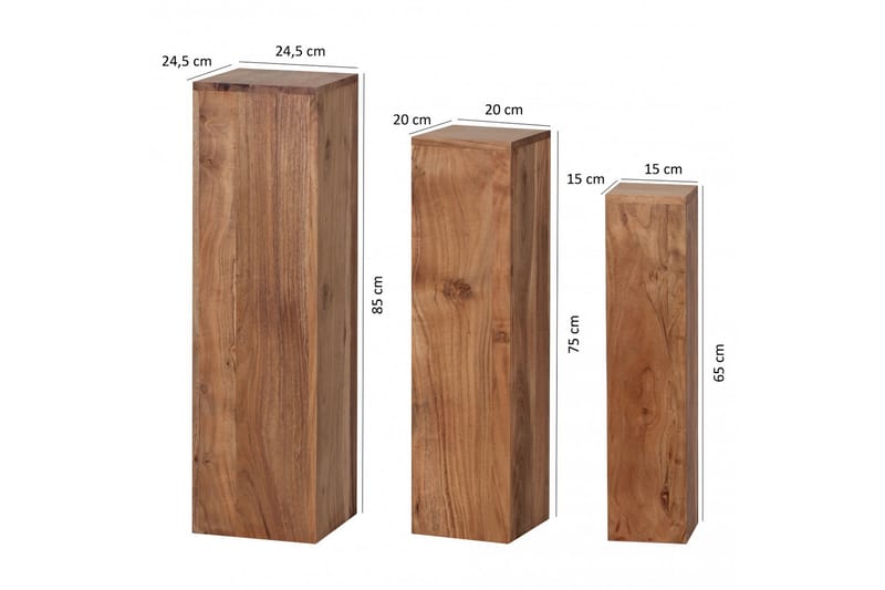 ZWEIBOHMER Satsbord 25 cm 3 Bord Akacia - Möbler - Bord